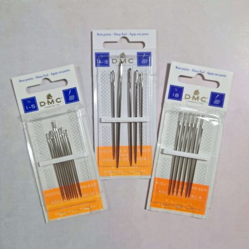DMC hosszú hegyes hímzőtű (stoppoló tű) - többféle méretben