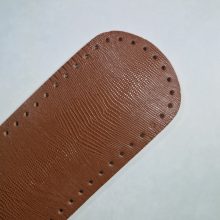 Barna mintás ekobőr táskaalj - horgolható