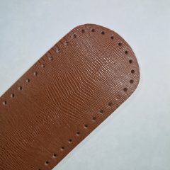 Barna mintás ekobőr táskaalj - horgolható