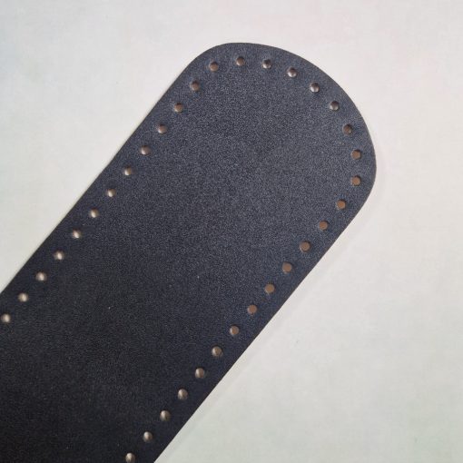 Fekete ekobőr táskaalj  - horgolható