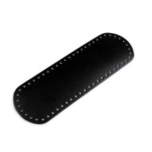 Fekete ekobőr táskaalj  - horgolható