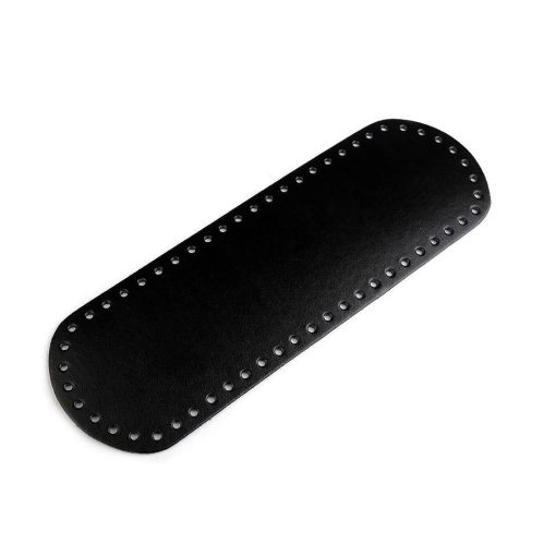 Fekete ekobőr táskaalj  - horgolható