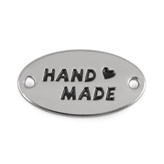 Fém varrható címke - "handmade"