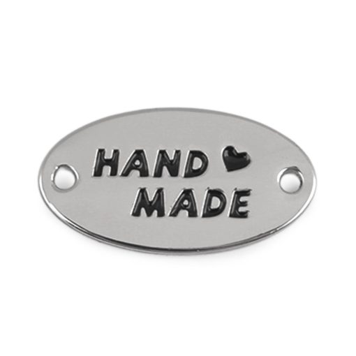Fém varrható címke - "handmade"