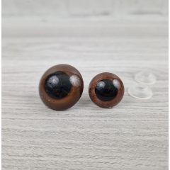 Biztonsági szem - barna - 12 mm - 5 pár