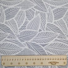 Szürke és fehér leveles textil