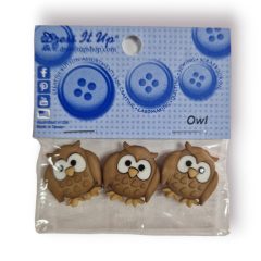 Dress it up! gomb - Owl - Bagoly