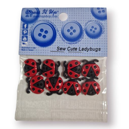 Dress it up! gomb - Sew Cute Ladybugs - Katica