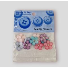 Dress it up! gomb - Sparkle Flowers - Csillogós viragok