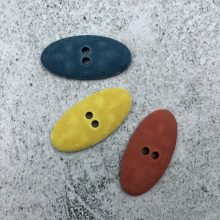 Dill gomb - Ovális - Terrakotta