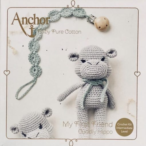 Anchor My first friend - Cuddly Hippo - Amigurumi egységcsomag