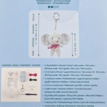 Anchor - Eli the elephant - Amigurumi kulcstartó egységcsomag eszközökkel