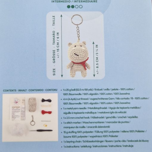 Anchor - Hank the hippo - Amigurumi kulcstartó egységcsomag eszközökkel