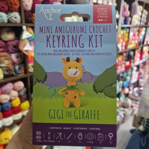 Anchor - Gigi the giraffe - Amigurumi kulcstartó egységcsomag eszközökkel