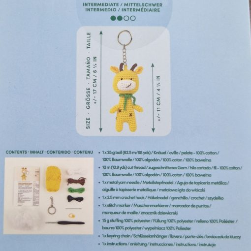 Anchor - Gigi the giraffe - Amigurumi kulcstartó egységcsomag eszközökkel