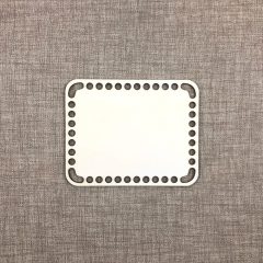 Horgolható szögletes alap - 120x150 mm