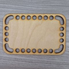 Horgolható szögletes alap - 120x80 mm