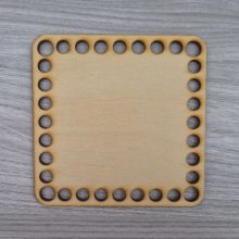 Horgolható szögletes alap - 100x100 mm