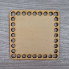 Horgolható szögletes alap - 100x100 mm