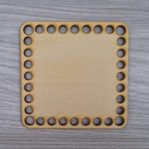 Horgolható szögletes alap - 100x100 mm