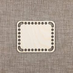 Horgolható szögletes alap - 120x100 mm