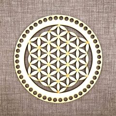 Horgolható kerek alap - Élet virága - 180 mm 