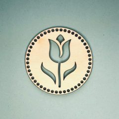 Horgolható faalap -Tulipános 