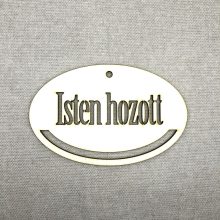 Makramé faalap - Isten hozott felirattal