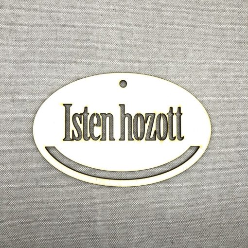 Makramé faalap - Isten hozott felirattal