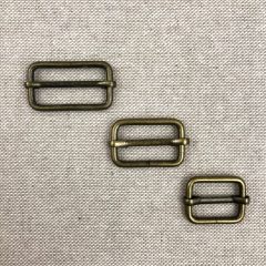 Antik színű fém téglalap csúszka - 2 cm-től