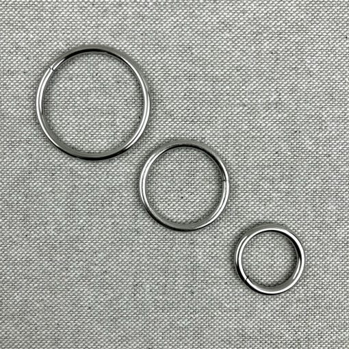 Ezüst színű fém karika - 2 cm-től