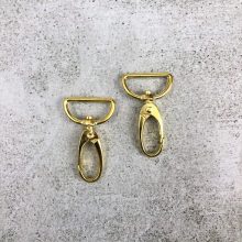 Arany színű fém karabiner - 2 cm-től