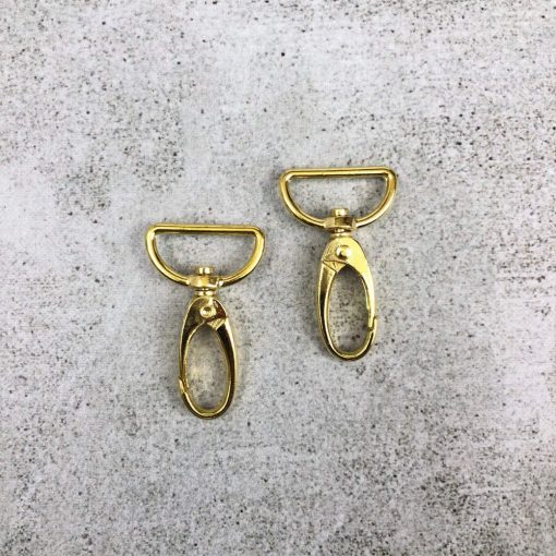 Arany színű fém karabiner - 2 cm-től