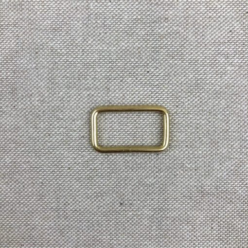 Arany színű fém téglalap fogótartó - 2,5 cm