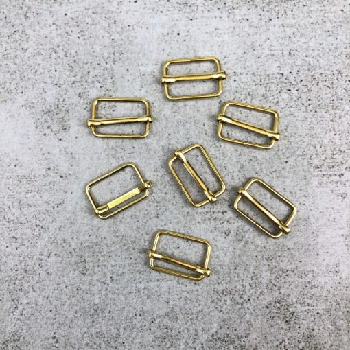 Arany színű fém téglalap csúszka - 2 cm-től