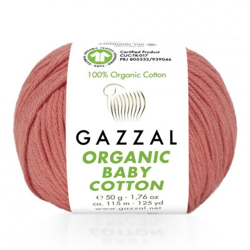 Gazzal Organic baby cotton - korall