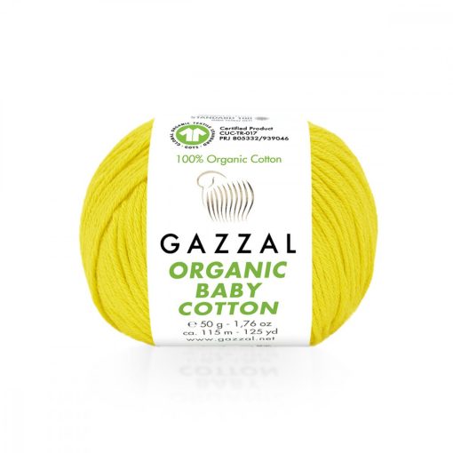 Gazzal Organic baby cotton - sárga