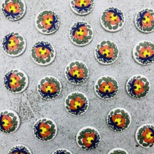 Matyó mintás gomb - kontúrral