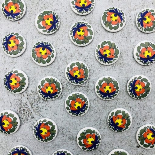 Matyó mintás gomb - kontúrral