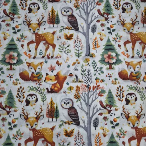 Mintás textil - Erdei állatok