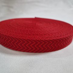 Heveder 2 cm-es - piros mintás