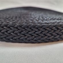 Heveder 2,5 cm-es - fekete fonott