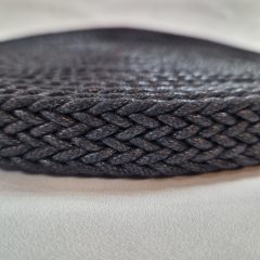 Heveder 2,5 cm-es - fekete fonott