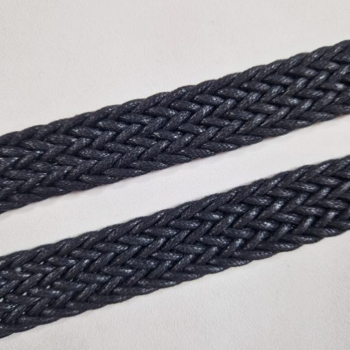 Heveder 2,5 cm-es - fekete fonott