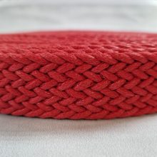 Heveder 3,2 cm-es - piros fonott