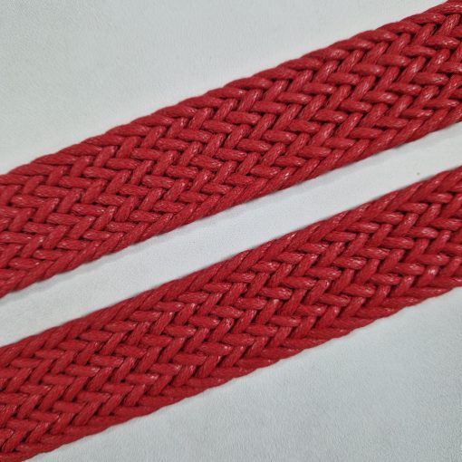 Heveder 3,2 cm-es - piros fonott