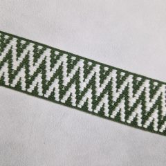 Heveder 3,8 cm-es - kétoldalas zöld mintás