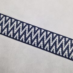 Heveder 3,8 cm-es - kétoldalas sötétkék mintás