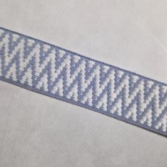 Heveder 3,8 cm-es - kétoldalas világoskék mintás