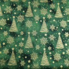 Karácsonyi textil - zöld és arany